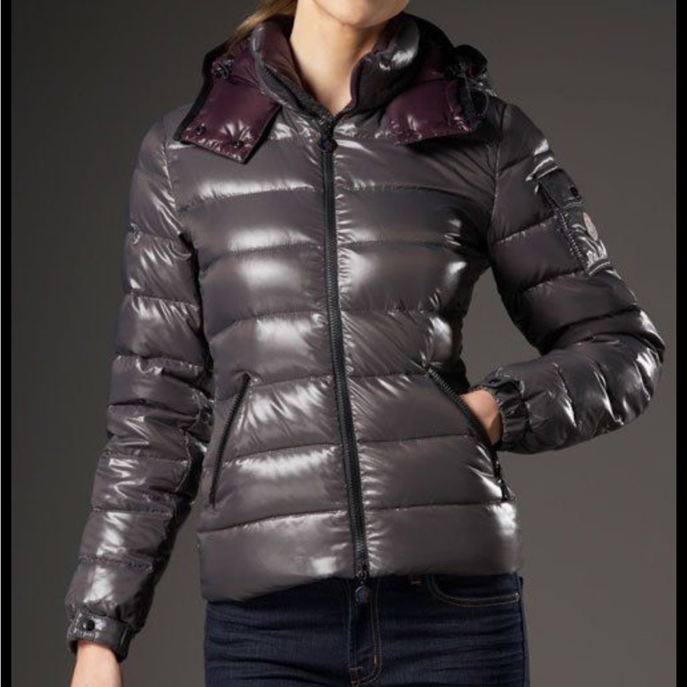 • Moncler • Bady Puffer Winter Jacket Gray Dark Purple Size 1 / Small Womens